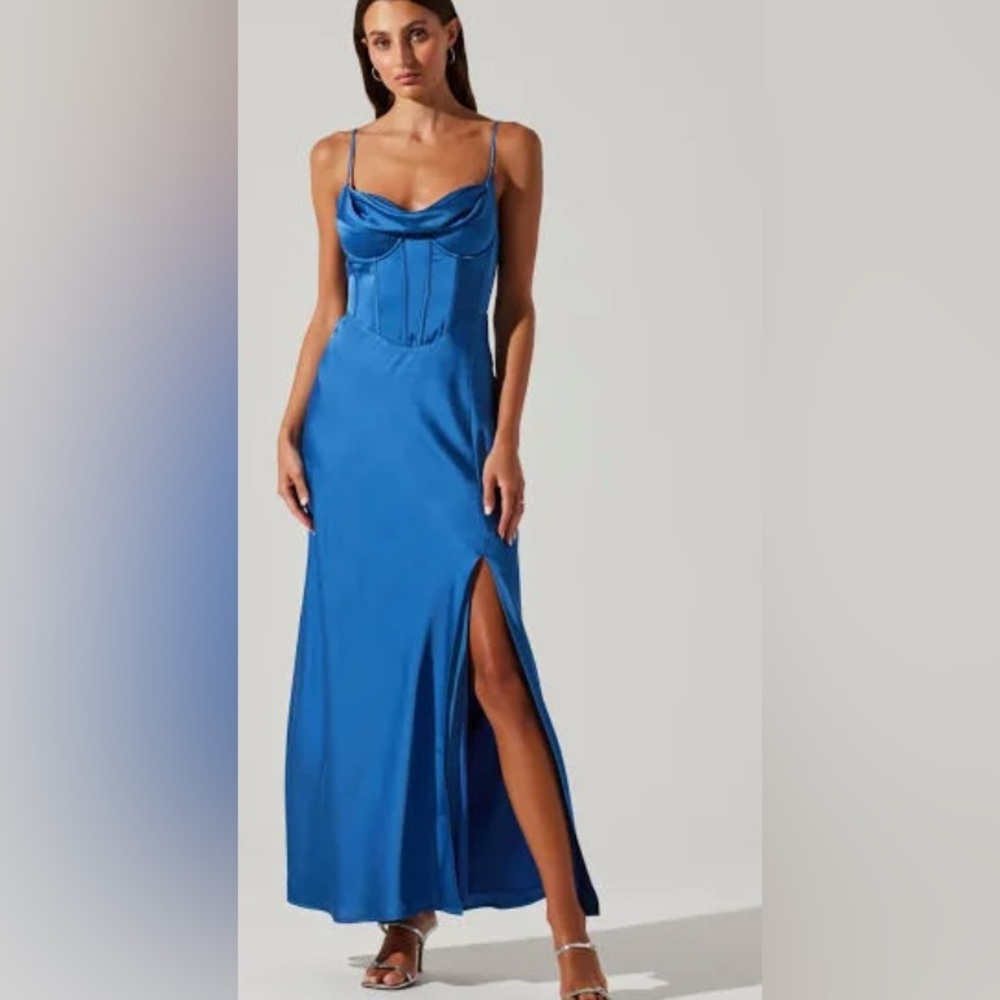 NWOT Astr Blue Maxi Dress
